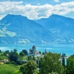 Traveling by train from Bern to Lucerne offers a tour of Switzerland